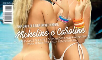 Micheline e Caroline gostosas peladas na praia ensaio para a Revista Sexy de Maio